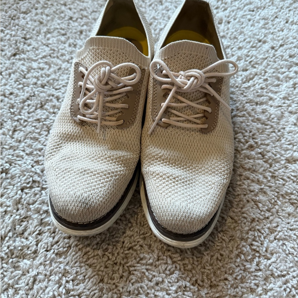 Cole Haan Cream Knit Sneakers